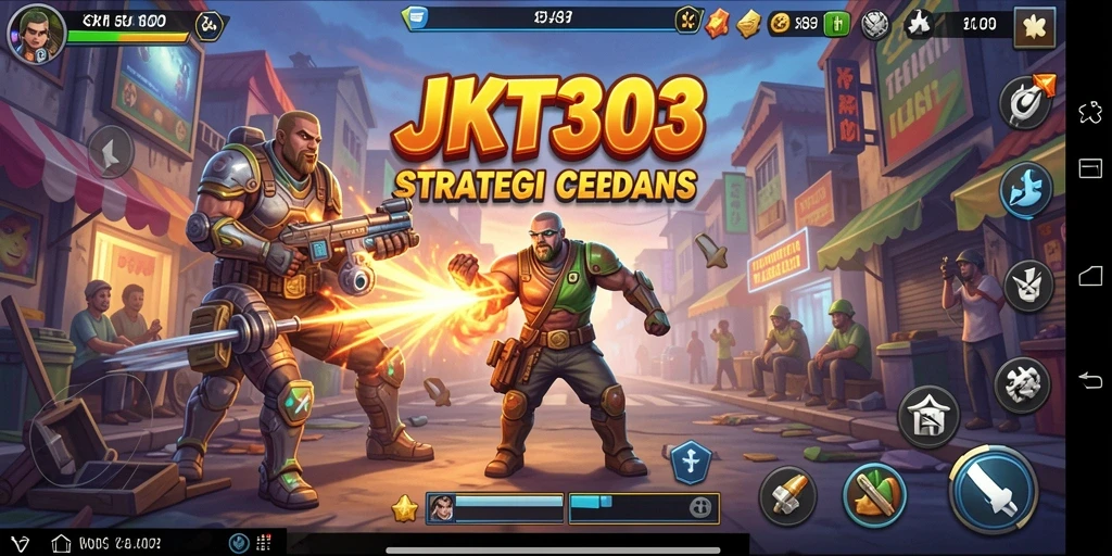 Tampilan gameplay JKT303 menunjukkan pertempuran strategis yang mendebarkan.