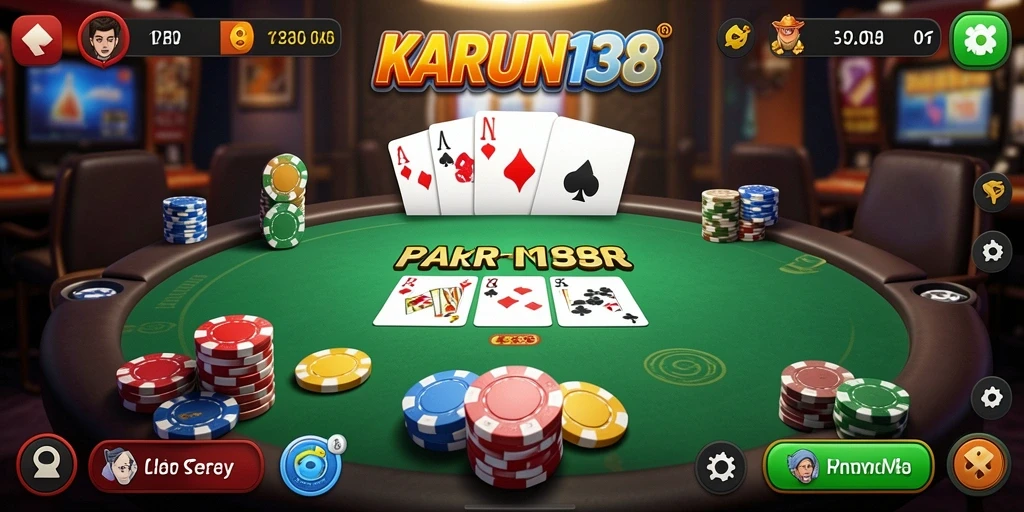 Tampilan gameplay poker yang menarik dari KARUN138.