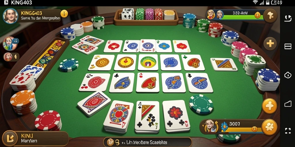 Tampak gameplay KING403 yang seru dan menyenangkan saat bermain Gaple.