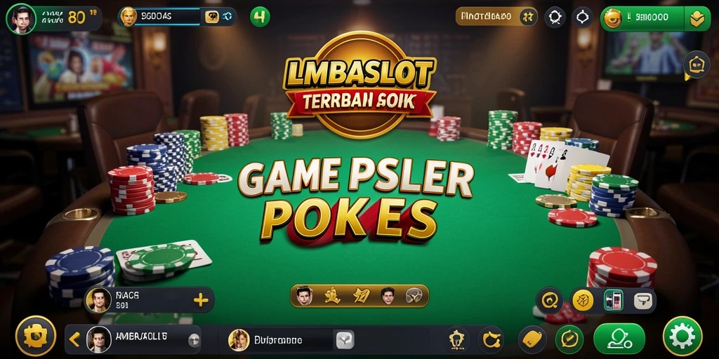Gameplay seru LMBASLOT dengan tampilan poker yang menakjubkan.