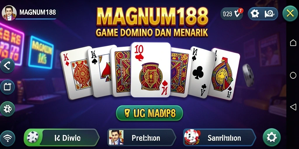 Tampilan seru gameplay Domino di MAGNUM188.