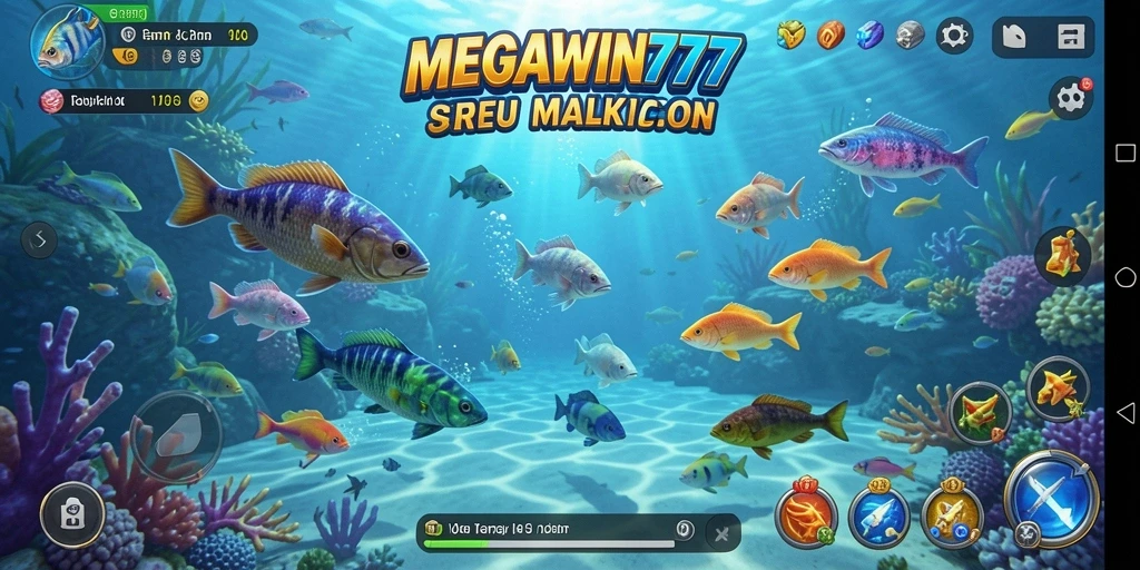 Screenshot gameplay MEGAWIN777 yang penuh warna dan seru.