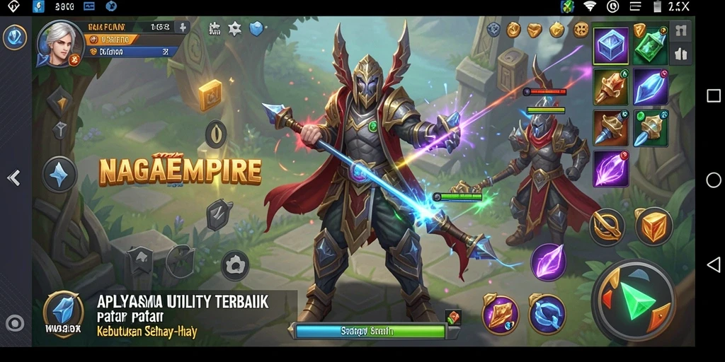 Tampilan antarmuka utama NAGAEMPIRE dengan fitur-fitur Utility.