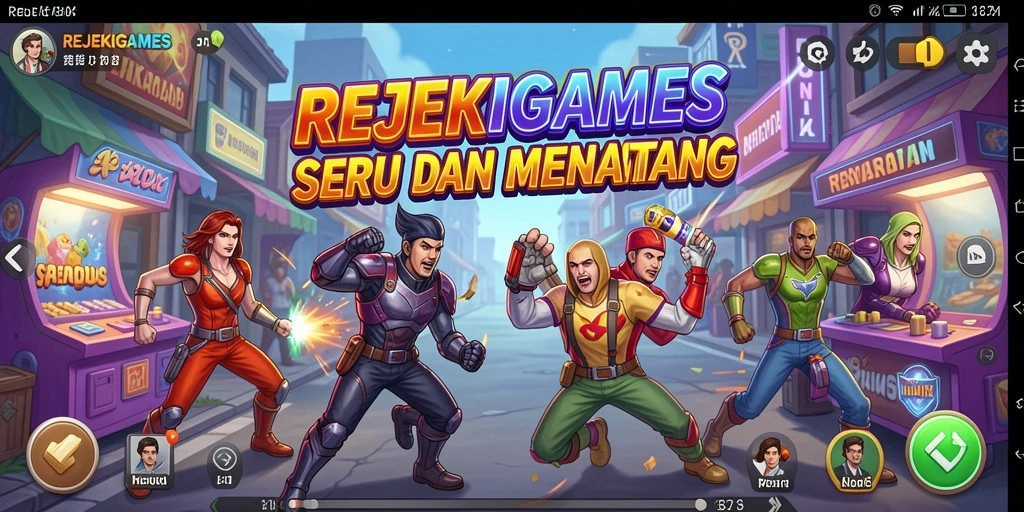 Screenshot gameplay seru dari REJEKIGAMES yang menampilkan aksi mendebarkan.