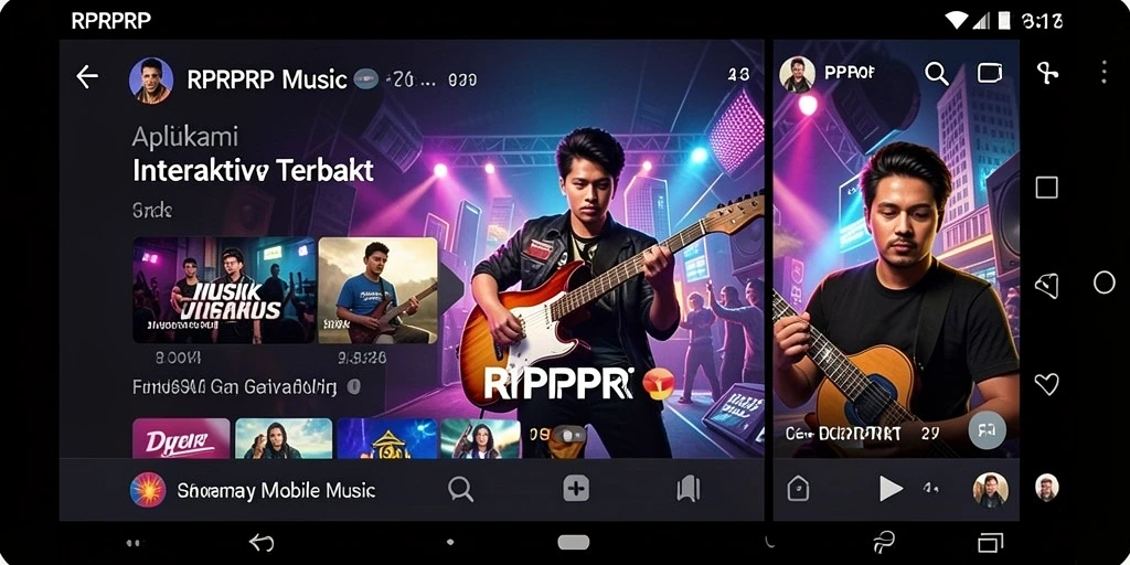 Tampilan gameplay RPRPRP yang seru dan penuh interaksi musik.