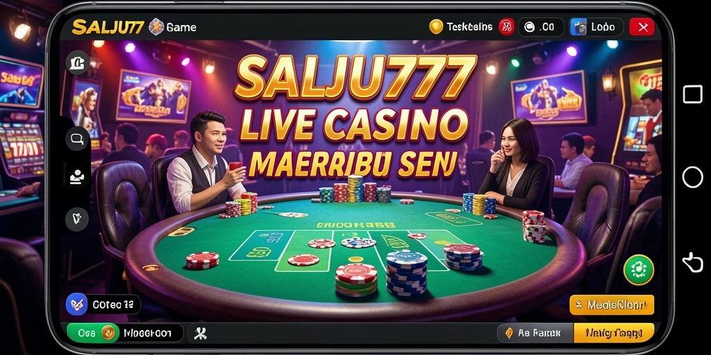Tangkapan layar gameplay SALJU777 menampilkan pengalaman kasino langsung yang mendebarkan.