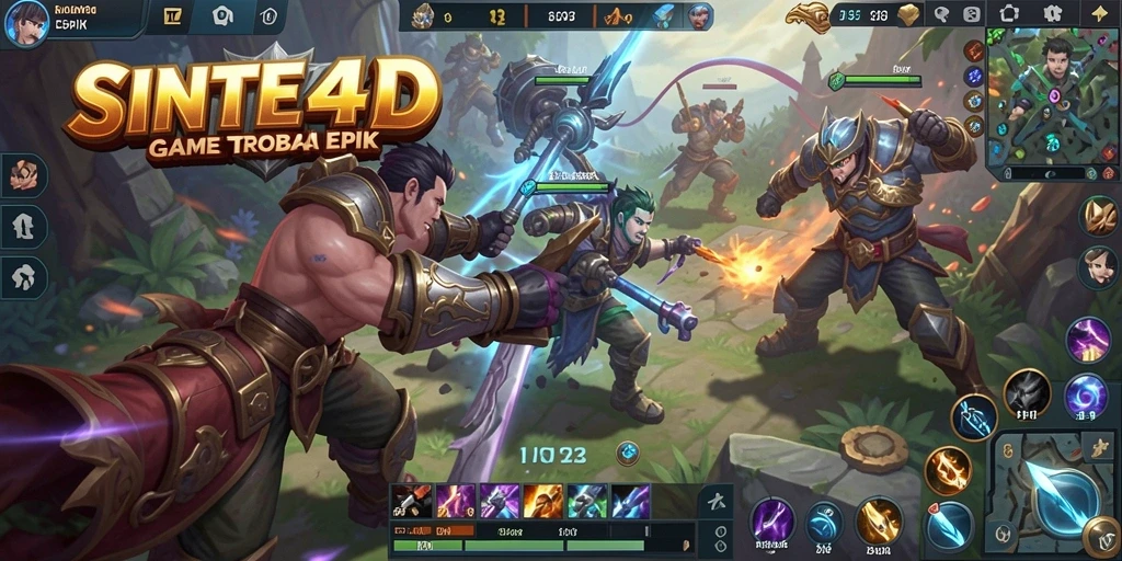 Gameplay mendebarkan di arena <strong>SINTE4D</strong> dengan karakter unik dan strategis.