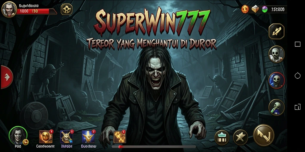 Tampilan gameplay menegangkan dari SUPERWIN777 dengan suasana horor yang mendalam.