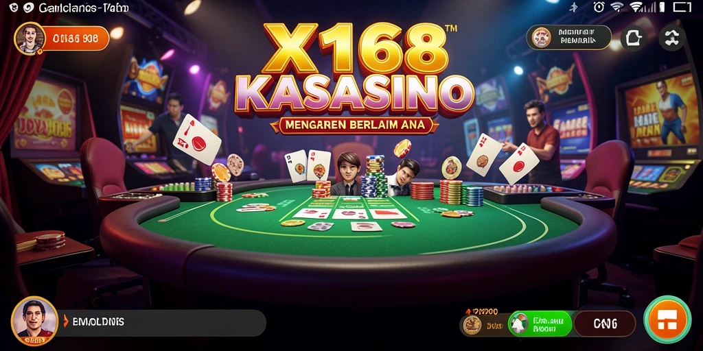 Tampilan gameplay kasino yang seru di X168.